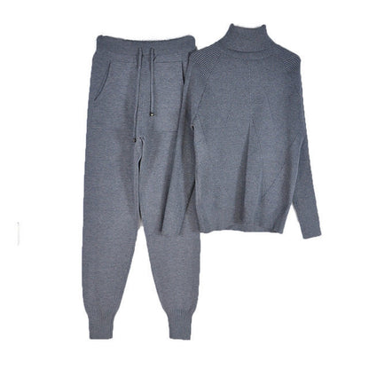 Autumn Winter Tracksuit Solid Color Striped