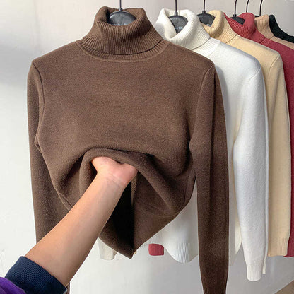 Chic Lune™ Chloé | Haut Pull Femme Col Roulé Doublé Velours