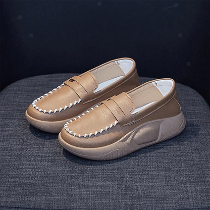 Chic Lune™ Lea | Mocassin en cuir à fond souple rétro