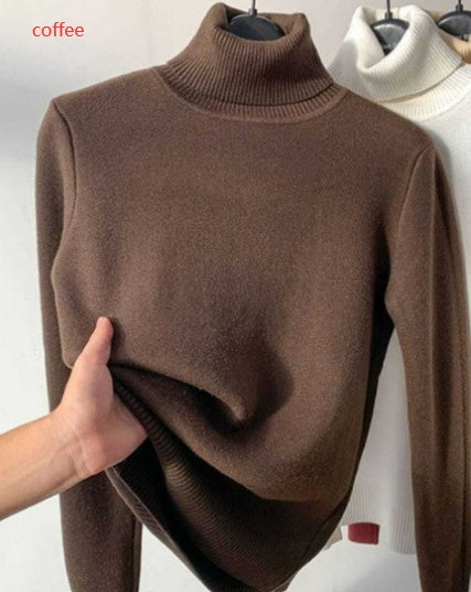 Chic Lune™ Chloé | Haut Pull Femme Col Roulé Doublé Velours